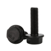 A linha fina endurecida métrica encanta o revestimento preto da classe 10,9 do parafuso da flange do RUÍDO 6921