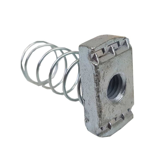 Porca de aço inoxidável do suporte da porca da mola M8 das porcas do canal da mola com mola