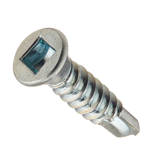 Zinco do aço carbono da cabeça da guarnição da movimentação do quadrado do parafuso da perfuração do auto baixo chapeado