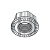 As porcas serrilhadas de aço inoxidável da flange do hexágono encantam as porcas da flange