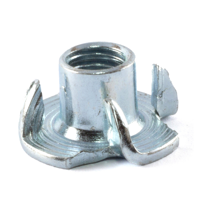 Din1624 4 porcas em T de aço carbono zincado com pontas