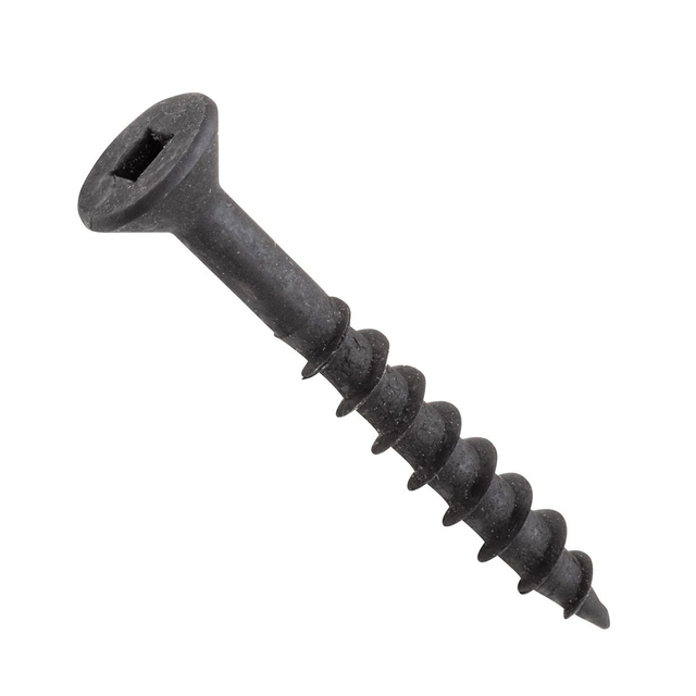 Parafusos de madeira de cabeça plana banhados a óxido preto Robertson SQUARE DRIVE padrão DIN