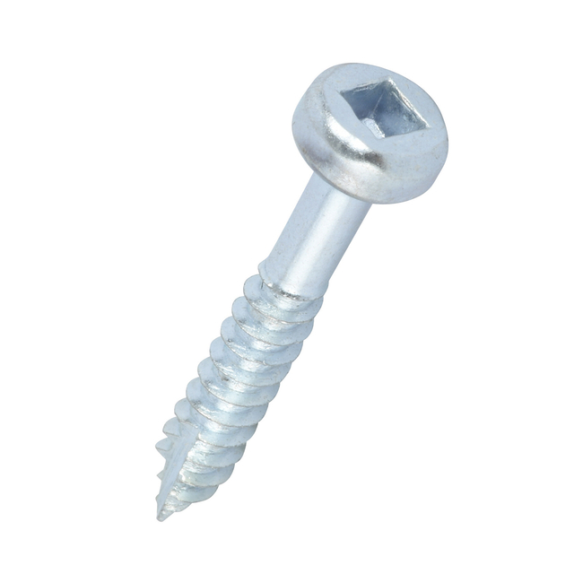 Parafusos de furo de bolso com cabeça de panela de rosca grossa galvanizada de acionamento quadrado