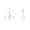 G210 US TIPO parafuso Pin Galvanized Chain Shackle D Shackle MARINE Grade