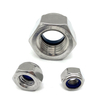 DIN982 AÇO INOXIDÁVEL 304 316 PORCA DE BLOQUEIO DE INSERÇÃO DE NYLON Hex