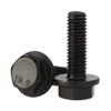 A linha fina endurecida métrica encanta o revestimento preto da classe 10,9 do parafuso da flange do RUÍDO 6921