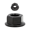 Porcas de flange sextavadas serrilhadas pretas zincadas DIN6923 Porca flangeada