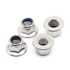 A porca de flange hexagonal de aço inoxidável DIN6926 304 encanta a contraporca de nylon