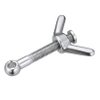 Parafuso de olhal de aço inoxidável 304 316 para cães DIN444 com porcas borboleta e porcas borboleta