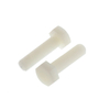 O nylon branco encanta o parafuso completo plástico da cabeça do hexágono da linha dos parafusos