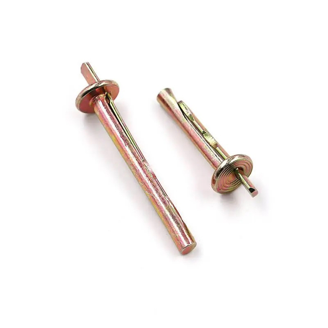 Âncora de teto com acionamento de martelo folheado a zinco amarelo de aço carbono