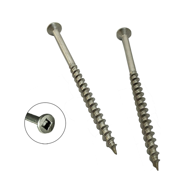 A plataforma de madeira da cabeça do cornetim da movimentação quadrada parafusa o tipo de aço inoxidável 17 da categoria 316 marinhas