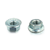 Zinco chapeado aço endurecido serrilhado encanta porcas de flange DIN6923