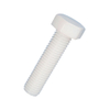O nylon branco encanta o parafuso completo plástico da cabeça do hexágono da linha dos parafusos