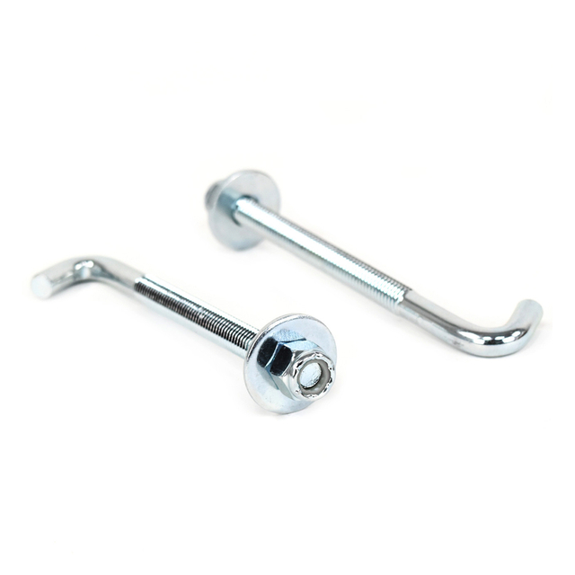 Parafuso J de rosca grossa zincado com porca