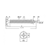 Parafuso Phillips Bugle Head Hi-Low Thread Drywall Preto Fosfatado