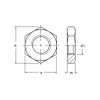 DIN 936 Hexagon Thin Nuts Jam Nut Zincado