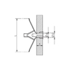 Plugues de parede borboleta com âncora de nylon Âncora para drywall
