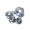 Zinco chapeado aço endurecido serrilhado encanta porcas de flange DIN6923