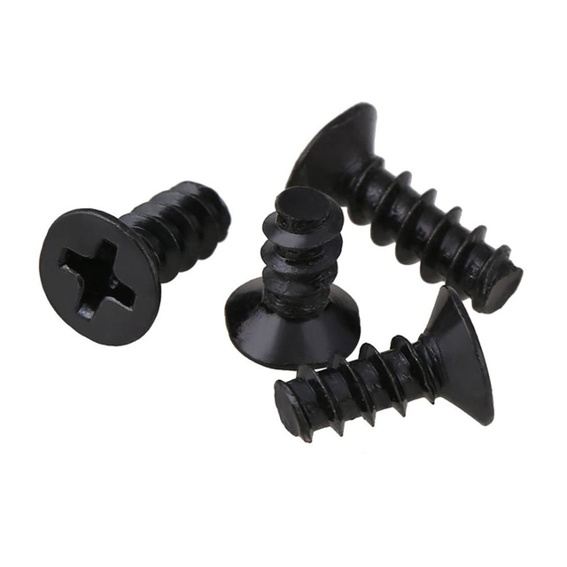 Parafusos de batida do auto de Phillips da extremidade lisa principal lisa escareada preta da cauda