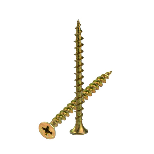 Aço carbono da cabeça do cornetim de Phillips do parafuso do Drywall do zinco do amarelo fino da linha