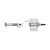 Combinação de âncora de parede oca Phillips/cabeça de panela com fenda extra longa de aço de baixo carbono zincado Molly Bolts