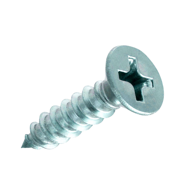 O cartão escareado Recessed transversal do cartão de fibra parafusa o parafuso de madeira de batida do auto principal liso revestido de zinco