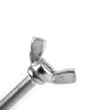Parafuso de asa métrica M5 de 16 mm de comprimento Parafuso borboleta de aço inoxidável Fixador de máquina de parafuso de asa para fixadores industriais e de construção