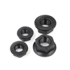 Porcas de flange sextavadas serrilhadas pretas zincadas DIN6923 Porca flangeada