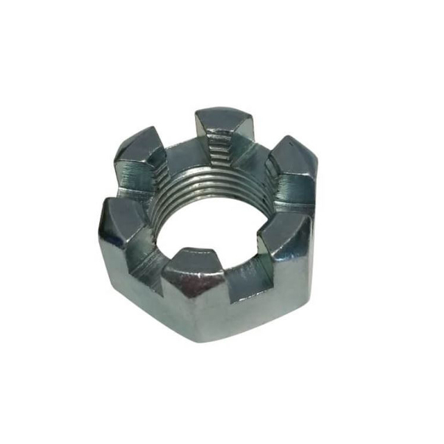 O aço carbono entalhado hexágono da porca encanta as porcas de castelo Din935 chapeado zinco