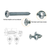 DIN 7981 ISO 7049 Rosca Completa Zincada Aço Carbono Cruz Phillips Driver Pan Head Parafuso auto-roscante