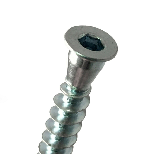 O parafuso da confirmação da mobília do aço carbono encanta o zinco dos parafusos da madeira do soquete chapeado