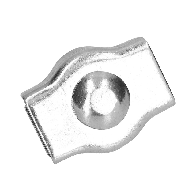 A corda de fio simples do único parafuso grampeia a braçadeira de cabo de aço inoxidável