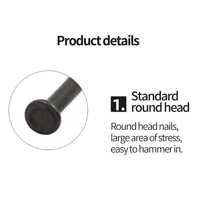 Prego preto da alvenaria do cimento do prego de aço concreto da dureza