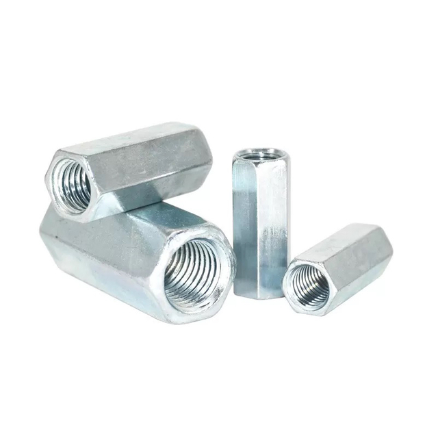 A extensão de haste de aço chapeada zinco das porcas longas do redutor encanta o RUÍDO 6334 das porcas de acoplamento