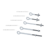 PARAFUSO DE OLHO OVAL galvanizado para ferragens de linha de poste